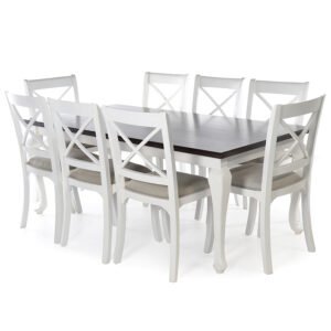 Westwood Crossback White Dining Suite - Image 1