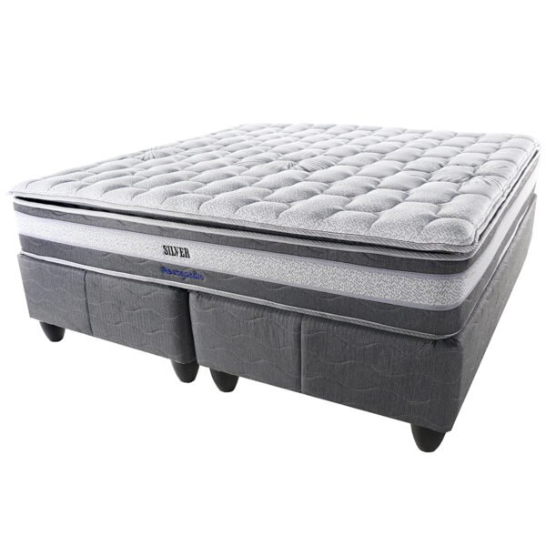 RESTAPEDIC BED SET SILVER KING